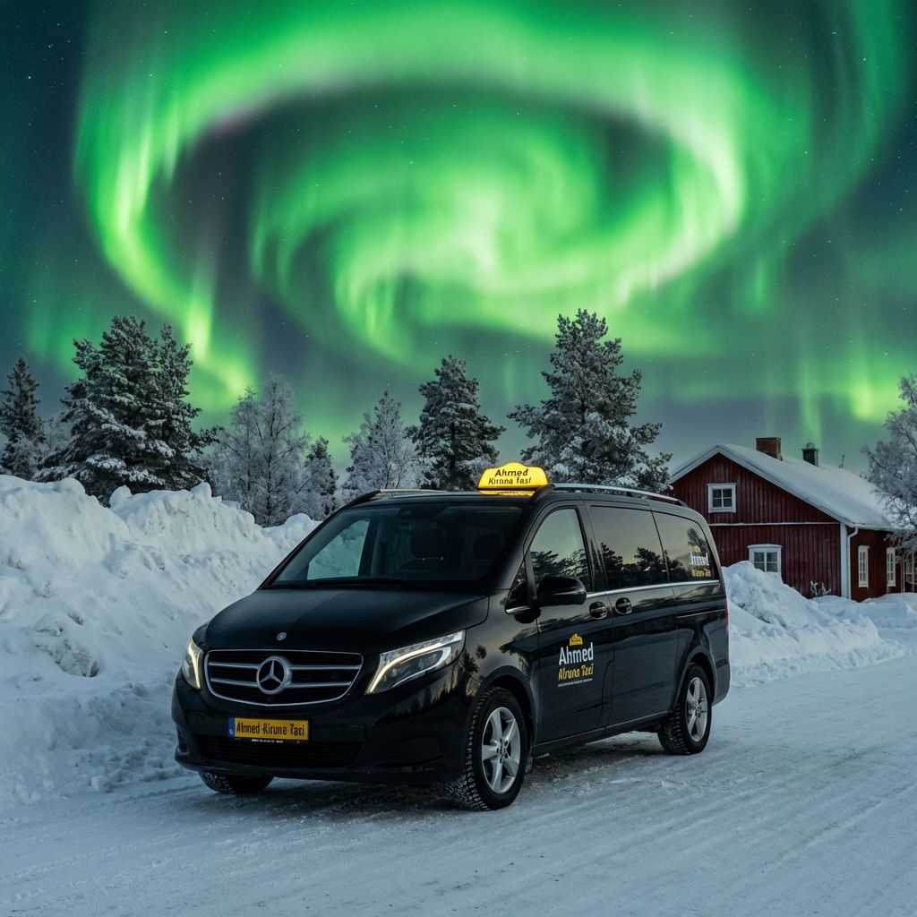 Ahmed Kiruna Taxi - Volkswagen Transporter with Roof Sign